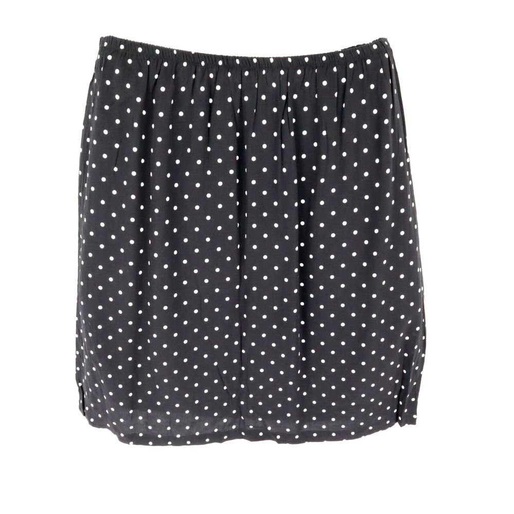 Style & Co. Straight Skirt Elastic Waist Womens Size 10‎ Black White Polka Dots